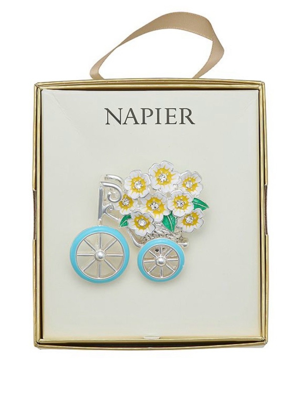 Napier Flower Bicycle Brooch